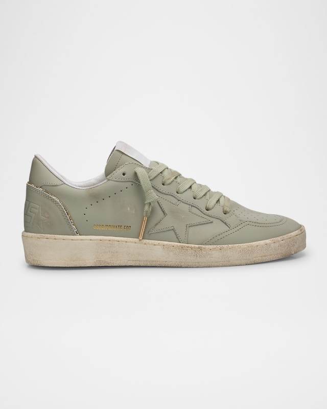 Ballstar Leather Glitter Low-Top Sneakers
